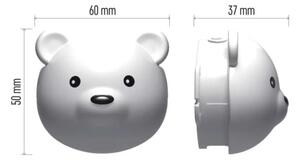 Lampada frontale ricaricabile LED/USB 500 mAh a forma di orso