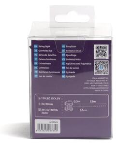 Aigostar - Catena LED esterna 150 LED, 8 funzioni, 15,3m, IP44, bianco freddo