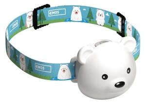Lampada frontale ricaricabile LED/USB 500 mAh a forma di orso