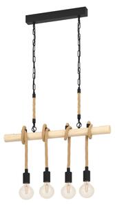Eglo 43318 - Lampadario a catena YOUNGSTOWN 4xE27/40W/230V