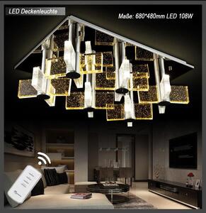 Plafoniera LED crystal 1681 68x48 cm con telecomando Colore della luce commutabile separatamente A+