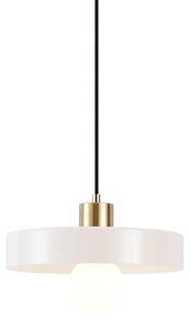 Lampada a sospensione retrò oro con vetro beige - Jina