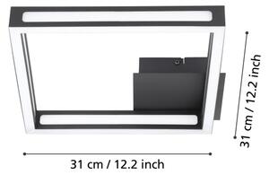 Eglo 99787 - Plafoniera LED ALTAFLOR LED/11,2W/230V nero