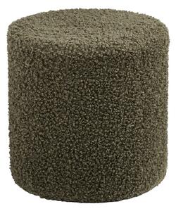 Poggiapiedi verde con rivestimento in bouclé Ejby – House Nordic