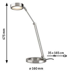 Paulmann Zed lampada LED tavolo ferro spazzolato