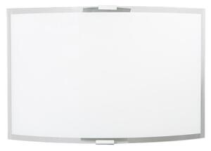 Applique 1xE27 Montatura Argento Vetro Lastra Bianco-Trasparente E-Energy Elisa