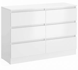 HOMCOM Cassettiera 6 Cassetti per Camera e Soggiorno, 100 x 35 x 69 cm | Aosom Italy