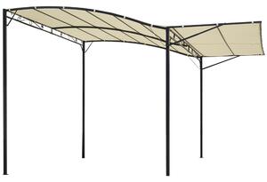 Outsunny Gazebo Pergola da Giardino in Acciaio con Copertura, Tettoia Apribile, Tessuto Beige 300x250cm | Aosom Italy|Aosom