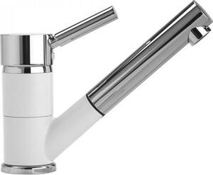 Plados Miscelatore Cucina con Doccetta estraibile Rubinetto Monocomando materiale Ultragranit colore Cromo 40 + Avena UG94 - RAMIXEXT