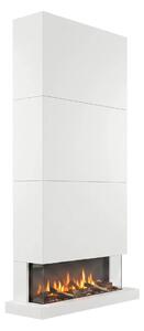 Caminetto elettrico da parete Xaralyn - Disegno 120XLW - legno bianco - 1400 Watt di riscaldamento - con telecomando - caminetto elettrico a 3 lati - caminetto decorativo