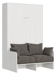 Letto a scomparsa 120 Sofà Kentaro verticale a scomparsa - Bianco Frassinato