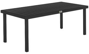 Outsunny Tavolo da Pranzo da Giardino per 8 Persone in Alluminio e Plastica, Nero | Aosom Italy