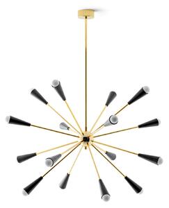 Stilnovo Sputnik lampada LED sospensione, oro/nero