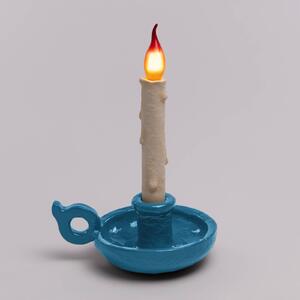 SELETTI Lampada LED da tavolo Grimm Bugia a candela blu