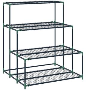 Outsunny Scaffale Porta Piante Portavasi a 4 Livelli, 94x84x110 cm, Verde Scuro | Aosom Italy