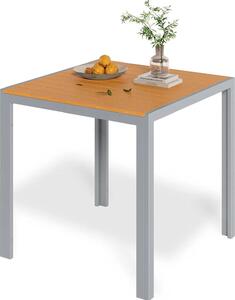 VidaXL Tavolino Da Giardino In Acciaio Antracite 34x34x38 Cm, Design A Doghe, Portata 110 Kg