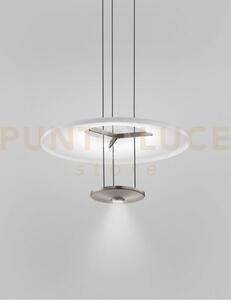 Dione sospensione 1m bianco satinato acciaio satinato l2223 led 26w