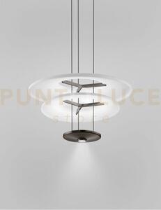 Dione sospensione 2 bianco satinato nickel nero satinato l3223 led