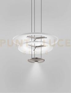 Dione sospensione 2 bianco satinato acciaio satinato l2223 led 26w 