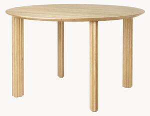 Tavolo rotondo in legno di quercia Comfort Circle Ripples Ø 120 cm