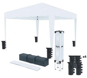 Gazebo Pieghevole Idrorepellente 3x3Mt Da Giardino Con 4 Sacche Per Pesi e Sacca per Trasporto