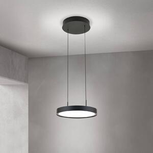 ORION Lampada LED a sospensione Teide, nero, 1 luce, metallo, 2.700 K dimmerabile, Nero, Soggiorno / Sala da pranzo, Alluminio, Moderno