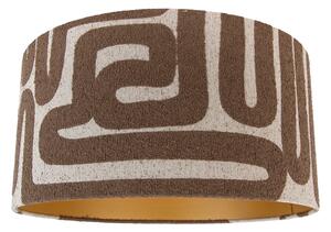 Paralume in tessuto marrone con beige 50/50/25