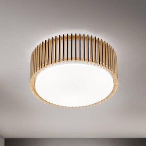 ORION Plafoniera soffitto Tarta, dimmerabile, Legno chiaro, Soggiorno / Sala da pranzo, Legno, Plafoniera