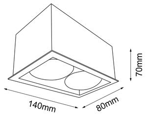 Brosline 1080 - Faretto orientabile CAGE 2xGU10/10W/230V nero