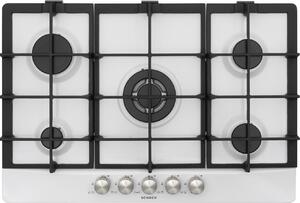 SCHOCK STP855HWH Piano Cottura 5 Fuochi a Gas Larghezza 74 cm colore Bianco