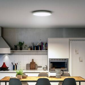 Philips Hue plafoniera LED White Ambiance Aurelle, Ø 40 cm dimmerabile, Bianco / Opale, Soggiorno / Sala da pranzo, Metallo, Moderno, Plafoniera LED