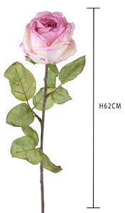 Set 4 Rose Artificiali con Dry Altezza 62 cm Rosa