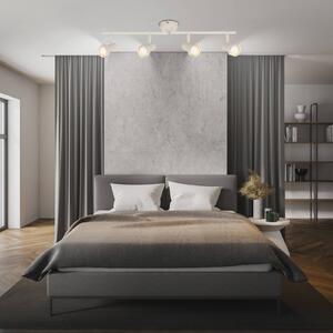 Briloner Faretto da soffitto Tapp, bianco, lunghezza 61 cm, a 4 luci, metallo, GU10 dimmerabile, Bianco / Opale, Soggiorno / Sala da pranzo, Metallo, Moderno, Faretto