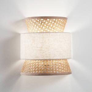 Luce Ambiente Design Applique Gazebo, dimmerabile, Crema / Ambra, Soggiorno / Sala da pranzo, Legno, Applique