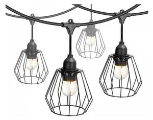 Catena decorativa per esterni CRETE 10xE27/230V 15m IP44