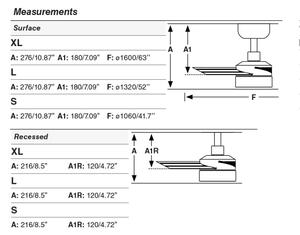 FARO 34285WT1S- Ventilatore a LED dimmerabile CRUISER S 18W/230V CCT diametro 106 cm š./čer. WT + telecomando