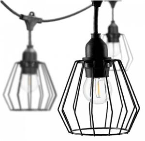 Catena decorativa per esterni CRETE 10xE27/230V 15m IP44