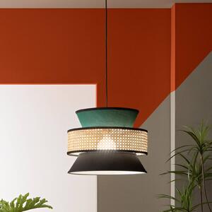 Luce Ambiente Design Lampada a sospensione Gazebo, dimmerabile, Verde, Soggiorno / Sala da pranzo, Tessuto / Stoffa / Seta, Lampada a sospensione