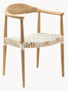 Sedia con braccioli in legno di teak Bohemian