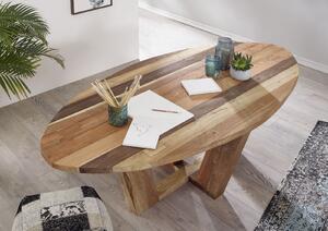 Tavolo da pranzo in legno teak reciclato - naturale 210x110x78 BASSANO #121