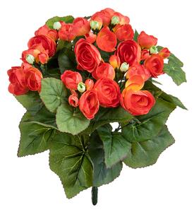 Set 3 Bouquet Artificiale di Begonia Altezza 28 cm