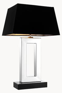 Lampada da tavolo in velluto con base in granito Arlington