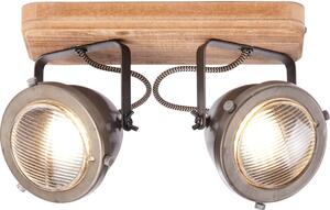 Brilliant - Faretto CARMEN WOOD 2xGU10/5W/230V eucalipto