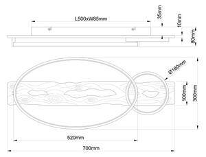 Brilliant - plafoniera LED dimmerabile PIRUS LED/30W/230V 30x70 cm