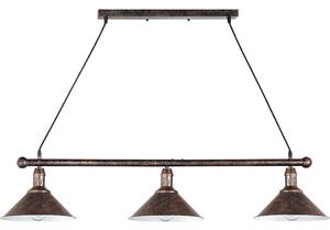 Brilagi - Lampadario sospeso con cavo FORGE 3xE27/60W/230V patinato/dorato/nero
