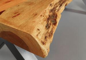 Tavolo da pranzo in legno di Acacia 180x100x76 Acacia naturale laccato IRON LABEL #125