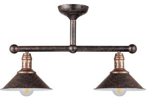 Brilagi - Lampadario su asta FORGE 2xE27/60W/230V patina/oro/nero