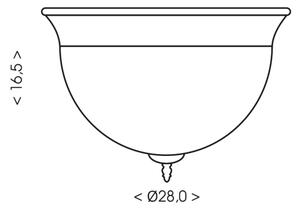 Brilagi - Plafoniera FRESCO 2xE27/40W/230V diam. 28 cm dorata