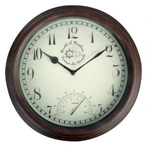 Orologio da parete per esterni con termometro Tempo - Esschert Design