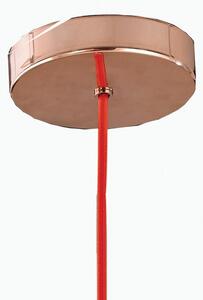 Lampadario Sospensione Minimal Cavo Rosso Metallo Oro Rosa Moderno E27 Ambiente I-FRIDA/S50